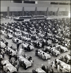 Wide View of People Sitting at Banquet Tables, Tampa, Florida, B by George Skip Gandy IV