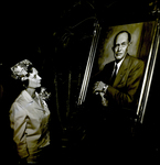 Lila Hixon Viewing Painting, Tampa, Florida by George Skip Gandy IV