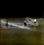 Three People Holding Mops and Ice Skating, Tampa, Florida by George Skip Gandy IV