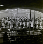 Couples Walking in a Line Through Window, Tampa, Florida by George Skip Gandy IV