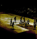 Harlem Globetrotters and Washington Generals Fighting for Basketball in Front of Crowd, Tampa, Florida by George Skip Gandy IV