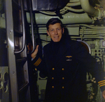 Thomas LeRoy Collins Jr. Holding Onto Ladder Inside Submarine, Tampa, Florida, E by George Skip Gandy IV