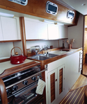 Galley inside an Endeavour Yacht, A by George Skip Gandy IV