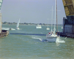 Endeavour Yacht Goes thru Drawbridge, B by George Skip Gandy IV