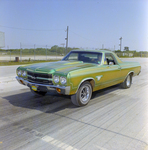 Modified 1970 Chevrolet El Camino SS Vehicle on Road, Front View, A by George Skip Gandy IV