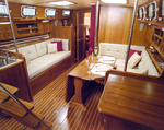 Endeavour Yacht Interior With a Dining Area, D by George Skip Gandy IV