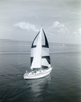 Endeavour 38 Yacht With Patterned Sails, F by George Skip Gandy IV