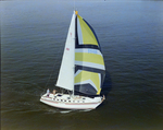 Endeavour 38 Yacht With Patterned Sails, Z by George Skip Gandy IV