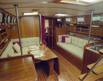 Endeavour Yacht Interior With a Dining Area, G by George Skip Gandy IV