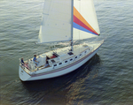 Endeavour 38 Yacht With Patterned Sails, AF by George Skip Gandy IV