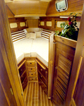 Endeavour Yacht Interior With a White Seating Area, A by George Skip Gandy IV