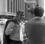 Man Conversing on City Street, Tampa, Florida, B by George Skip Gandy IV