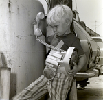 3-Year-Old Eric Gandy Uses Corded Phone, E by George Skip Gandy IV