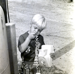 3-Year-Old Eric Gandy Uses Corded Phone, H by George Skip Gandy IV