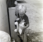 3-Year-Old Eric Gandy Uses Corded Phone, I by George Skip Gandy IV