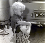 3-Year-Old Eric Gandy Uses Corded Phone, J by George Skip Gandy IV