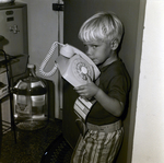 3-Year-Old Eric Gandy Uses Corded Phone, K by George Skip Gandy IV