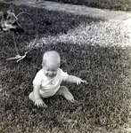 11-Month-Old Eric Gandy Plays with Dog, B by George Skip Gandy IV