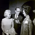 Sharpe and Two Attendees Socialize at Banquet, Exchange National Bank by George Skip Gandy IV