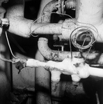Pipe Connections and Wiring in the Engine Room of a Ship by George Skip Gandy IV