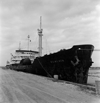 R.E. WILSON Freighter at Coastal Port, A by George Skip Gandy IV