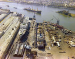 Aerial View of Coastal Shipyard and Repair Facility, B by George Skip Gandy IV