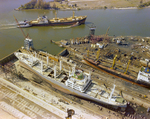 Aerial View of Coastal Shipyard and Repair Facility, C by George Skip Gandy IV