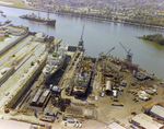 Aerial View of Coastal Shipyard and Repair Facility, I by George Skip Gandy IV