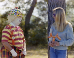 Woman Standing with Clown at Marion Oaks Country Club, B by George Skip Gandy IV