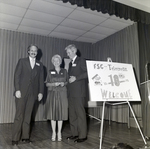 People on Stage with 10th Anniversary Sign for Master Charge, M by George Skip Gandy IV