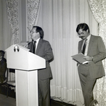Man Speaking at Lectern at Memorial Hospital in Tampa, B by George Skip Gandy IV