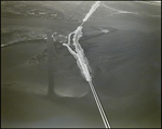 Aerial View of Skyway Beach and Bridge, Tampa Bay, Florida by Skip Gandy