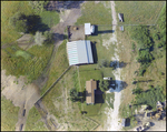 Aerial View of Farm Buildings and Equipment