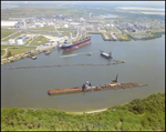 Aerial View of Cargill Fertilizer Facility and Industrial Activity on the Alafia River, Riverview, Florida