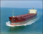 Bulk Carrier, Powhatan, Navigating Open Waters