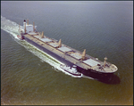 Cargo ship Continental Trader in Transit, Port Tampa Bay, Florida, A