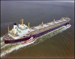 Cargo ship Continental Trader in Transit, Port Tampa Bay, Florida, C