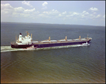 Cargo ship Continental Trader in Transit, Port Tampa Bay, Florida, E