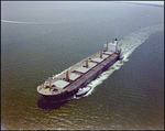 Cargo ship Continental Trader in Transit, Port Tampa Bay, Florida, L