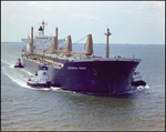 Cargo ship Continental Trader in Transit, Port Tampa Bay, Florida, Z