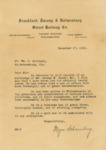 Meyer Schamberg to William F. Mitchell, December 27, 1922