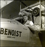 Man in Cockpit of Benoist Model 14-B Flying Boat, B