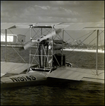 Man in Benoist Flying Boat Floating on the Water, C