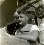 Man in Cockpit of Benoist Model 14-B Flying Boat, E by Skip Gandy