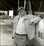 Man Leaning on Benoist Model 14-B Flying Boat, B