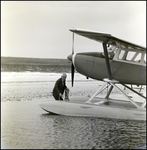 Man Standing in Front of a Benoist Flying Boat