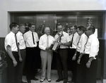 Exchange National Bank Bowling Team with Trophy, Tampa by George Skip Gandy IV