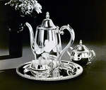 Rendering of a Silver Teaset, Exchange National Bank by George Skip Gandy IV