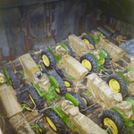 Welded Wire Meshes and Tractors in Cargo in Ship's Hold, B by George Skip Gandy IV