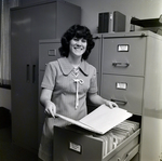 Woman Checking Personnel Division Files at Metropolitan Life, B by George Skip Gandy IV